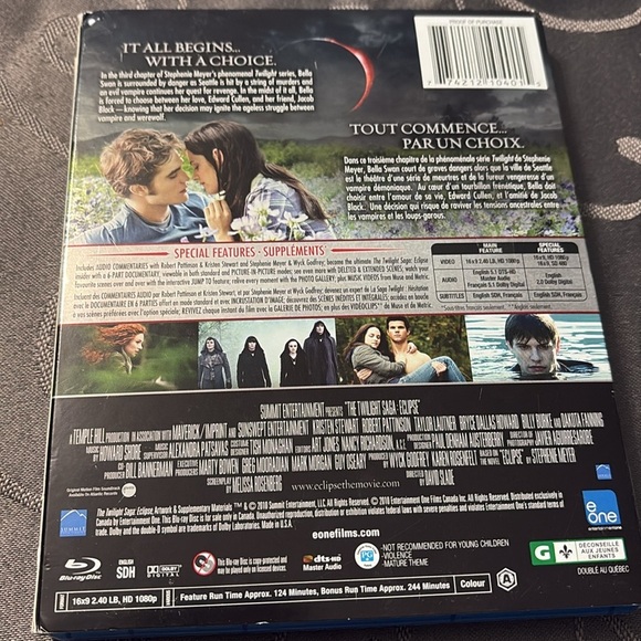 Free with purchase- add your bundle twilight -eclipse Blu-ray - Picture 2 of 2